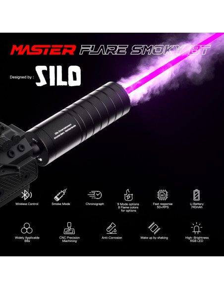 E-SHOOTER TRACER UNIT FLARE SMOKY MASTER X SILO BLUETOOTH & CHRONY