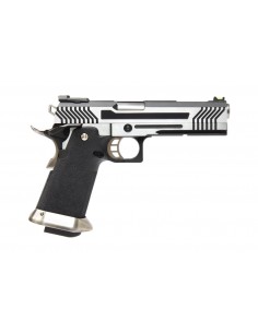 Réplique GBB Hi-Capa HX1101 AWC Silver Full Metal
