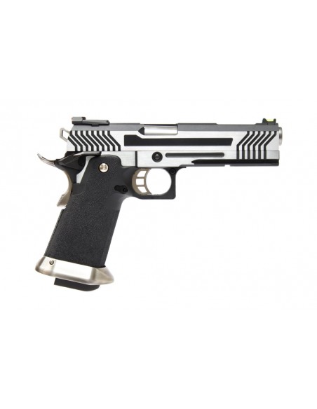 Réplique GBB Hi-Capa HX1101 AWC Silver Full Metal