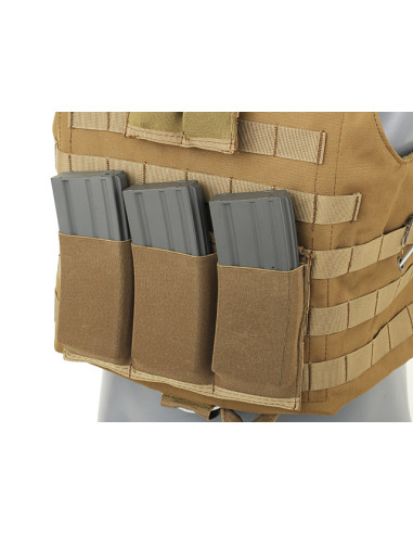 TRIPLE POCHE TYPE AR15/M4 ELASTIQUE TAN 8FIELD